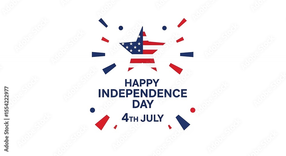 Obraz premium Celebratory StarShaped American Flag Design for Independence Day