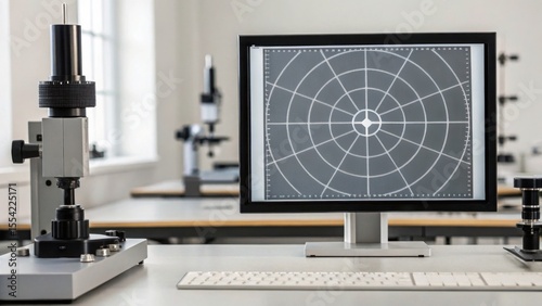 Calibration Equipment Setup with Monitor for Shot Analysis Process