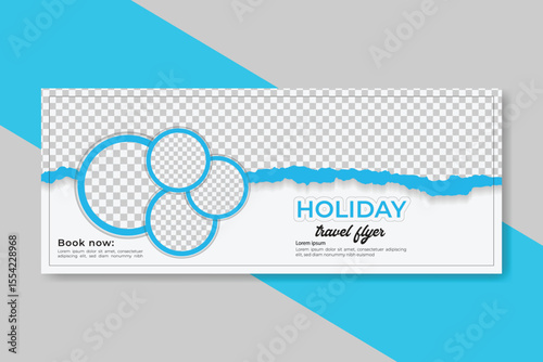 Travel and tourism social media cover and banner template design