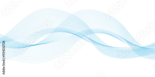 Abstract water colour wave element for design. wave  line, Digital frequency track equalizer. Stylized line art background. Vector illustration. Wave with lines created using blend tool.