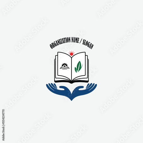 3406 educational logo school college university learning institute book academy organization