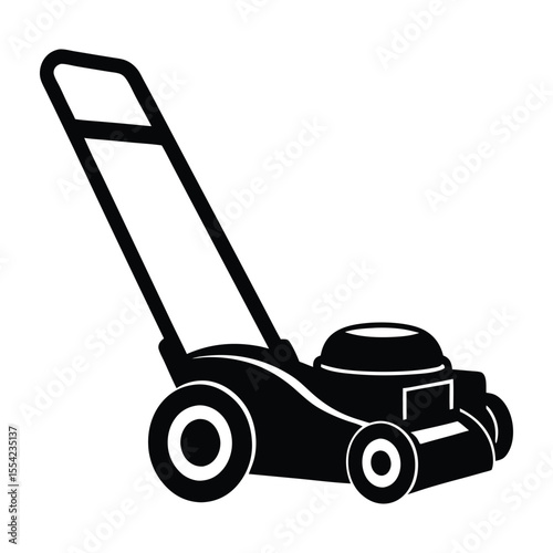 lawn mower hand drawn vector illustration of an electric car