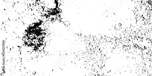 Scratch cracked vintage dusty Splat background. Grunge wall and black and white Dark noise granules Black grainy texture isolated on white background.	

