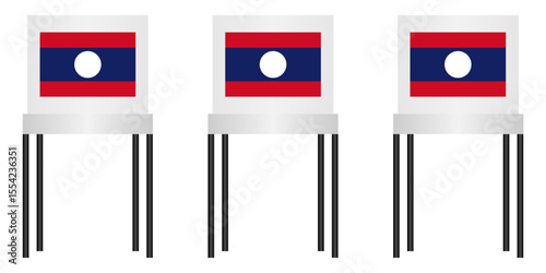 Voting Booths. Election in Laos. Election Concept.