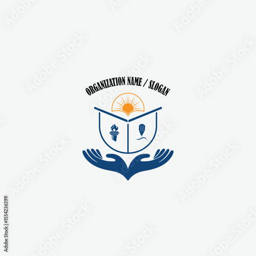 3435 educational logo school college university learning institute book academy organization