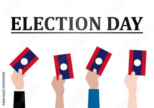 Election in Laos. Election Concept. Vector Illustration.
