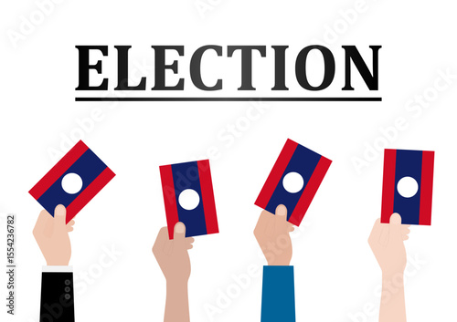 Election in Laos. Election Concept. Vector Illustration.