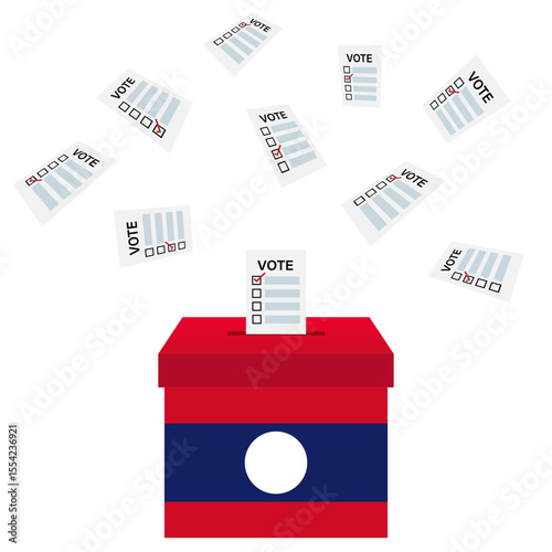 Election in Laos. Election Concept. Vector Illustration.