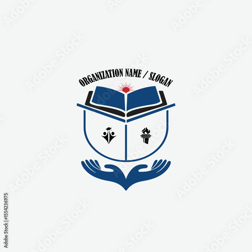 3446 educational logo school college university learning institute book academy organization [Converted]