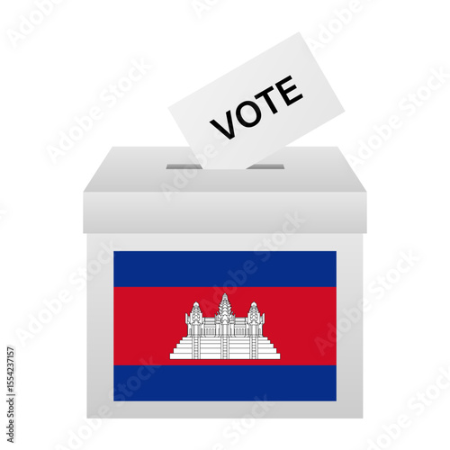 Election in Cambodia. Election Concept. Vector Illustration.