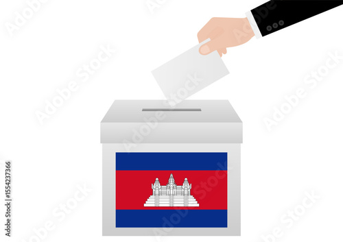 Election in Cambodia. Election Concept. Vector Illustration.