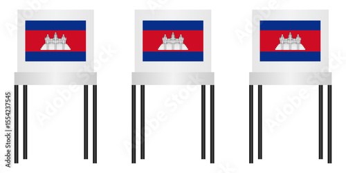 Voting Booths. Election in Cambodia. Election Concept.