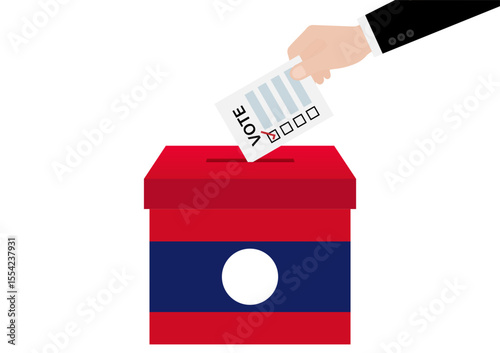 Election in Laos. Election Concept. Vector Illustration.
