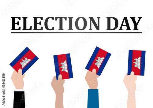 Election in Cambodia. Election Concept. Vector Illustration.