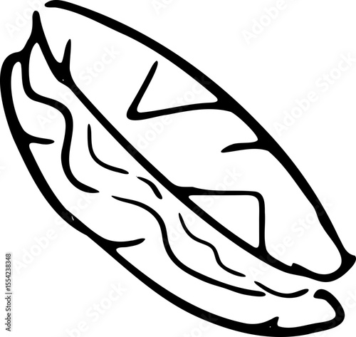 Sanwich Line Icon | Hand Drawn Dessert Pastry Outline