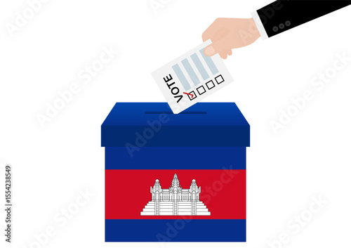 Election in Cambodia. Election Concept. Vector Illustration.