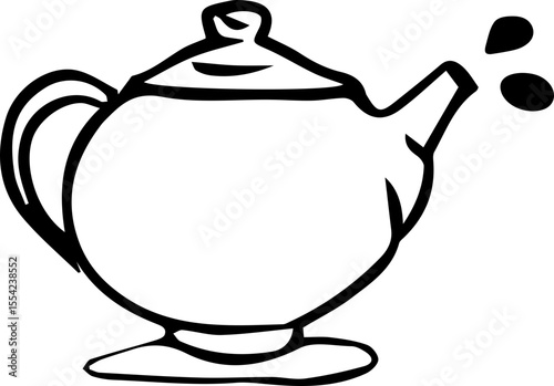 Espresso Cup Line Icon | Hand Drawn Small Coffee Outline