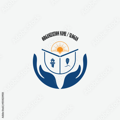 3485 educational logo school college university learning institute book academy organization