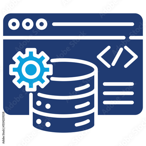 Backend Flat Blue Icon