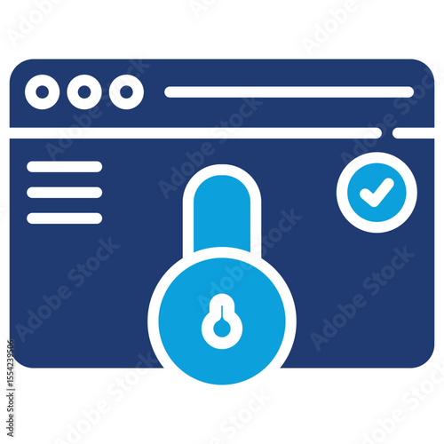 Privacy Flat Blue Icon