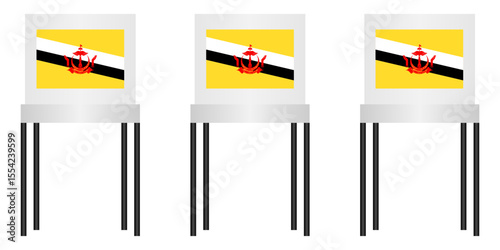 Voting Booths. Election in Brunei. Election Concept.