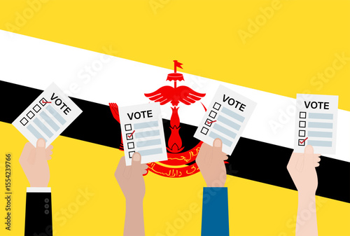 Election in Brunei. Election Concept. Vector Illustration.