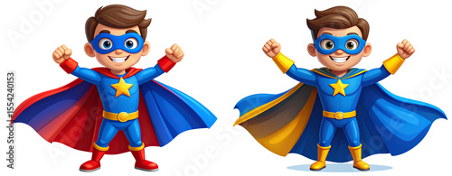  Animated Superhero Character in Colorful Costume for Creative Stories, Transparent Background PNG