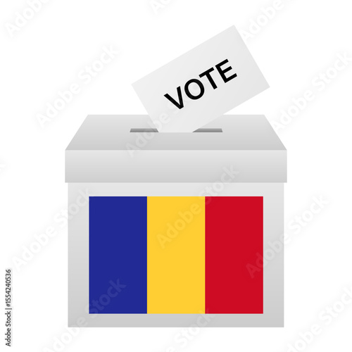 Election in Romania. Election Concept. Vector Illustration.