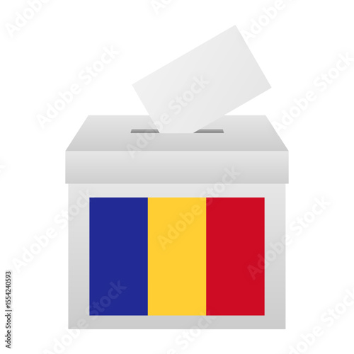 Election in Romania. Election Concept. Vector Illustration.