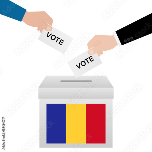 Election in Romania. Election Concept. Vector Illustration.