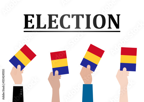 Election in Romania. Election Concept. Vector Illustration.