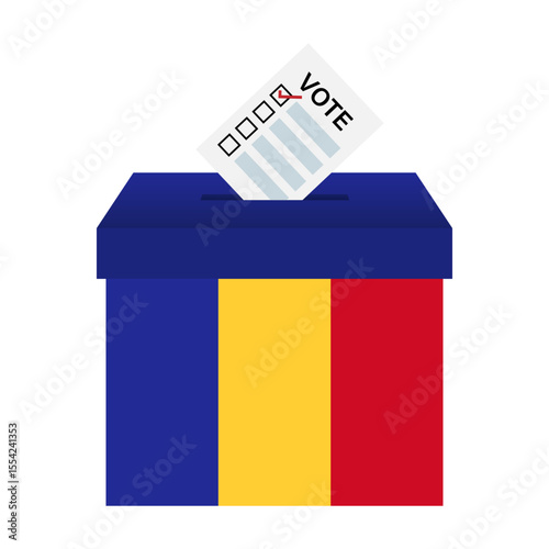 Election in Romania. Election Concept. Vector Illustration.