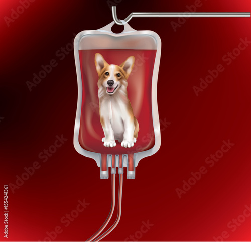 Dog blood bags for medical treatment