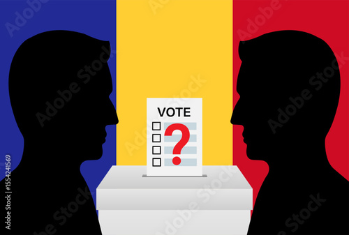 Election in Romania. Election Concept. Vector Illustration.