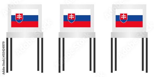 Voting Booths. Election in Slovakia. Election Concept.