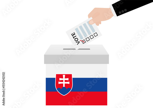 Election in Slovakia. Election Concept. Vector Illustration.