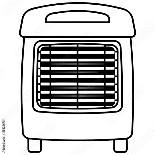Modern Air Cooler Line Art Design