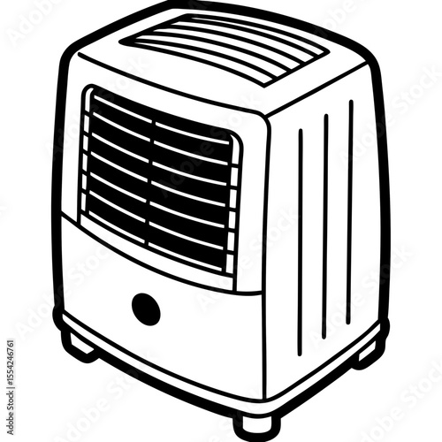 Modern Air Cooler Line Art Design