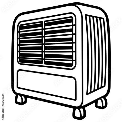 Modern Air Cooler Line Art Design