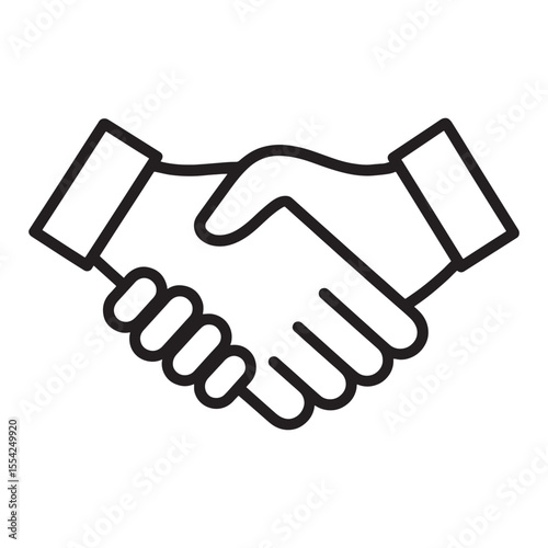 Handshake vector illustration featuring business people shaking hands in agreement, symbolizing partnership and success