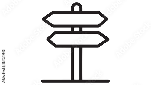 Directional Signpost Icons  Vector Illustration of a Choice, Direction, Guidance, and Path Symbol for Websites and Apps