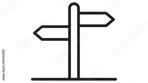 Directional Signpost Icons EPS Vector Illustration for Navigation and Guidance