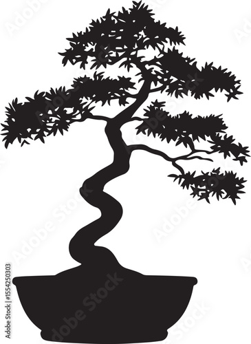 bonsai tree silhouette, tree, vector, nature, illustration, leaf, silhouette, plant, flower, branch, art, design, bonsai, floral, spring, summer, leaves, symbol, forest, black, green, grass, cartoon, 
