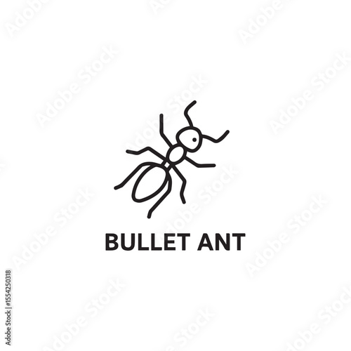 Bullet Ant icon vector art illustration
