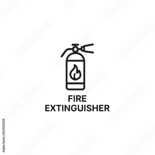 Fire Extinguisher icon vector design art illustration.