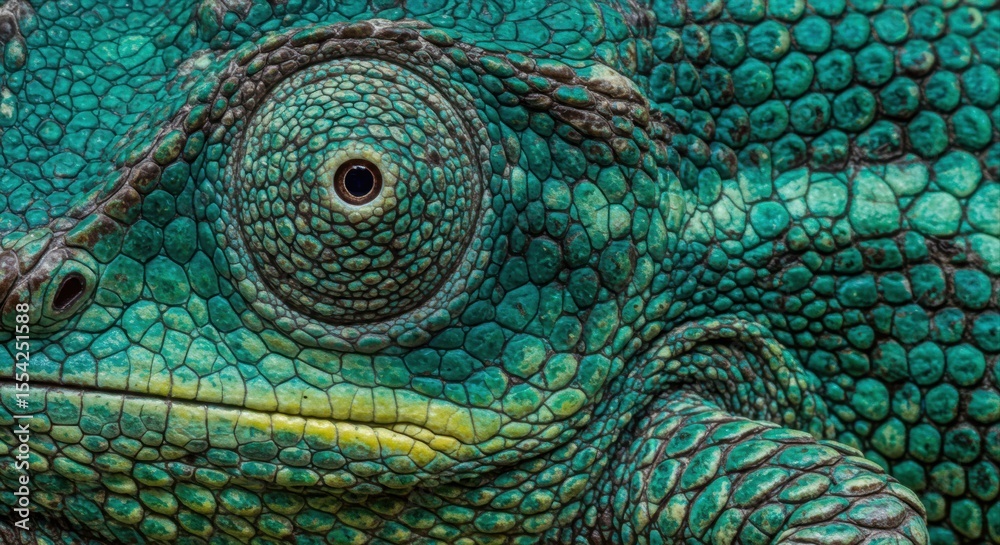 Obraz premium Close-up Chameleon Skin Texture for Educational/Marketing Use