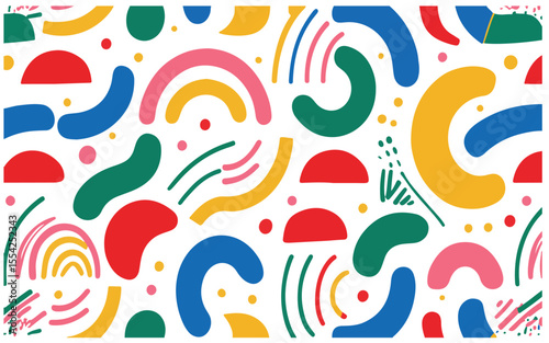 Colorful circle abstract seamless pattern vector illustration