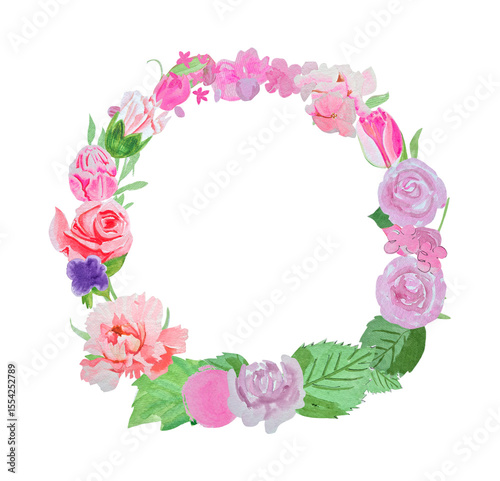 pink rose frame