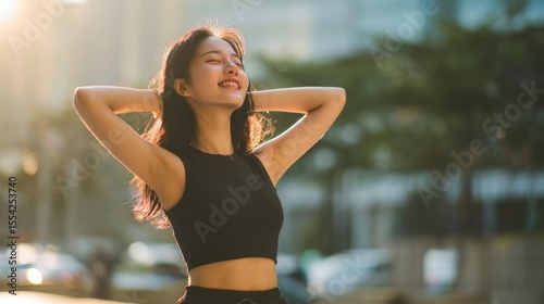 Wallpaper Mural Carefree Asian Girl Laughing in Park

 Torontodigital.ca