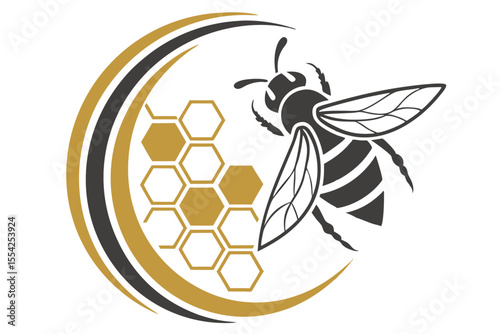 Sweet and loving bee cartoon vector illustration for designs on a white background